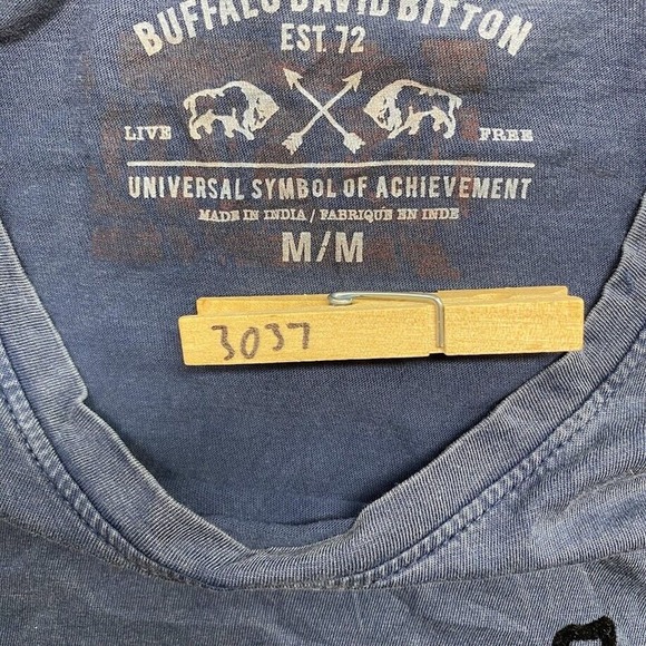 David Buffalo Bitton Graphic Tee Thrifted Vintage Style Size M - Picture 11 of 11